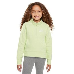 Nike Big Girls Extended Sportswear Club Fleece Half-Zip Pullover